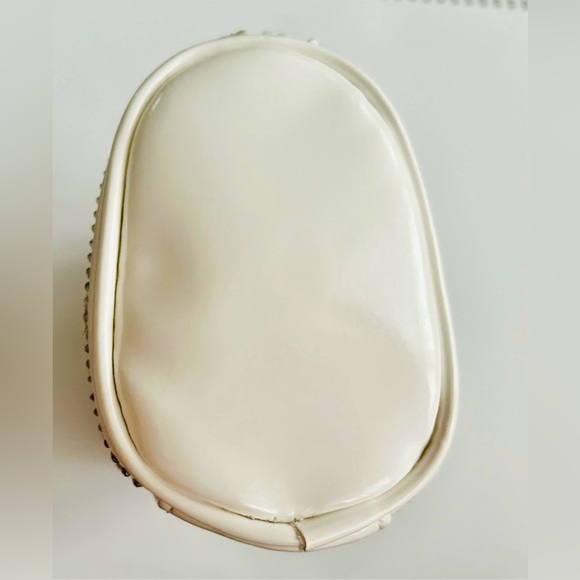New White Steve Madden Clutch Makeup Bag  iPhone Case Rhinestone Cambodia Summer - Picture 12 of 13